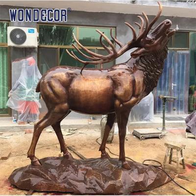 Cina La scultura bronzea su ordinazione dell'animale selvatico SI DOMANDA la patina bronzea della statua in vendita