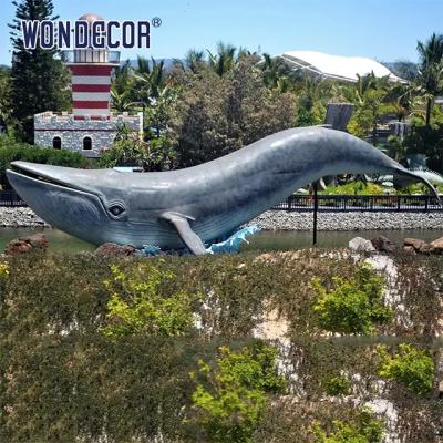 China Outdoor square decoration large metal animal bronze whale sculpture for sale