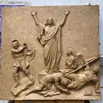 China Home Religion Metal Bronze Relief Sculpture Jesus And Disciples for sale