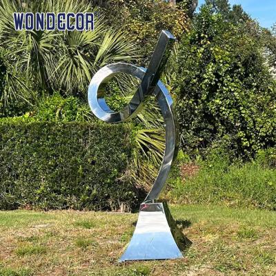 China Smooth Forged Metal Sculpture Stainless Steel Twisted Spiral Column Geometry for sale