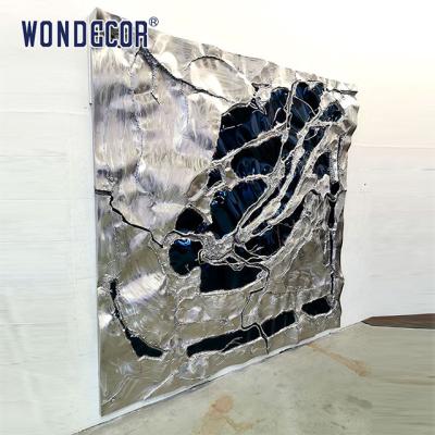 China Smooth Stainless Steel Sculpture Metal Wall Art Customized Abstract Home Decoration for sale