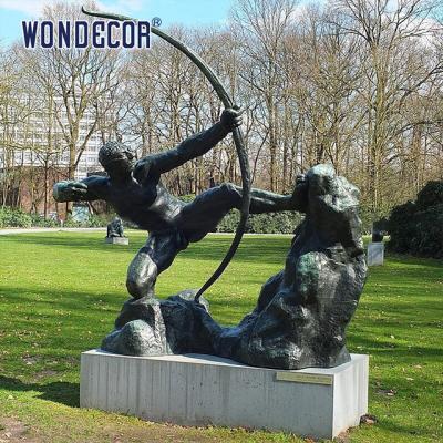 China Bronze Sculpture Of Greek Mythological Figure Hercules Archer In Park for sale