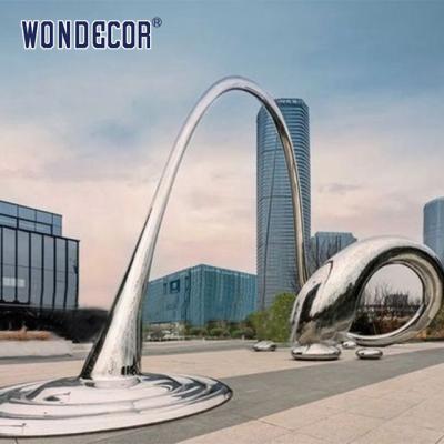 China Shape Water Droplets Large Stainless Steel Sculpture For Outdoor Squares à venda