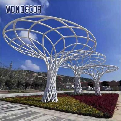 China Large Stainless Steel White Wire Metal Tree Sculpture Te koop