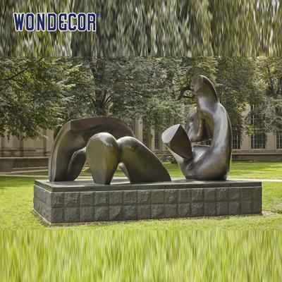China Large Outdoor Abstract Art Geometric Copper Sculpture for sale