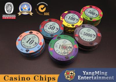China Texas Club Casino Style Poker Chips Anti Counterfeit Ceramic Chips for sale