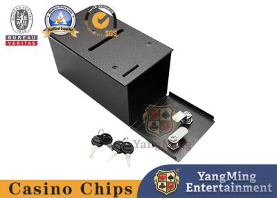 중국 바카라 텍사스 카지노 포커 게임 테이블 탑 금속 잠금장치 폐기된 카드 팁 박스 판매용