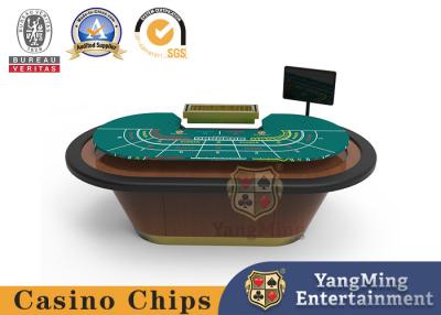 China 10 Person Casino Poker Table Solid Wood Baccarat Gambling Table for sale