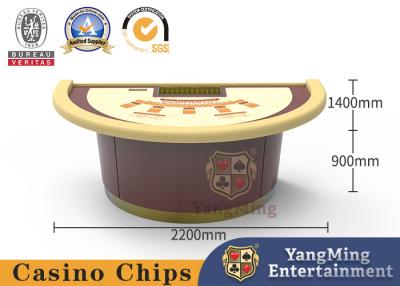 China Conventional Half Round Black Jack Gambling Table With Chip Plate Casino Club for sale