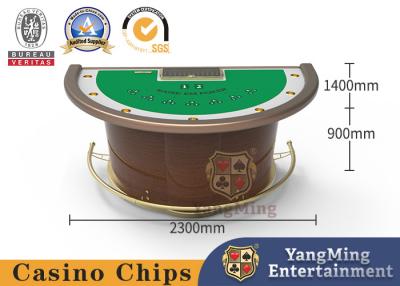 China Half Round Black Jacket Casino Poker Table Metal Step for International Competition Te koop
