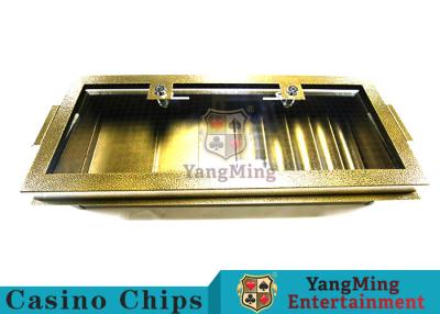 China Metalldoppelschicht Chip Plate mit Verschluss-Bakkarat-Dragon Tiger Poker Table Game Chip-Kasten zu verkaufen