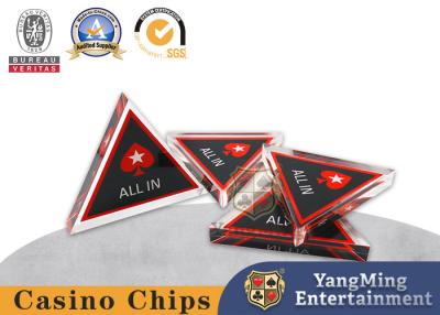 China Casino Texas Poker Game Table Positioning Card Triangle Acrylic ALL IN Full Bet for sale