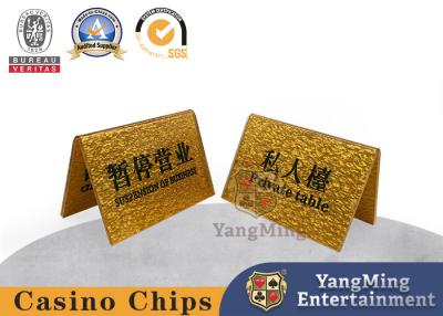 China Acrylic Sands Platform Number Plate Baccarat Poker Club Customized Sign Plate en venta