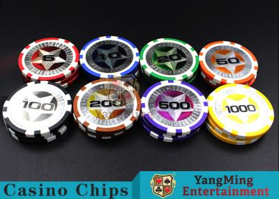 China 12g 3.5mm Thickness Clay Laser Poker Chips Strong And Difficult To Deformation for sale