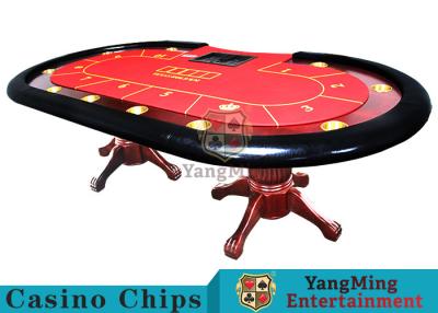 China Tiger Legs Poker Game Table With European Style Groove Design In Mesa Runway for sale