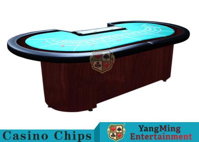 China Baccarat Standard Casino Poker Table / 80 Inch Large Poker Table For 9 Players for sale