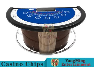 China Stainless Steel Fender Half Round Poker Table For Blackjack Gambling Game for sale
