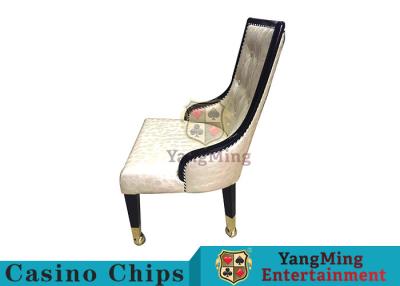 China Anti - Corrosion Baccarat Casino Leather Chair With Castors Can Customized for sale