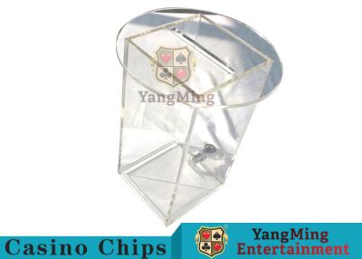 China Acrylic HD Transparency Poker Card Holder Gambling Discard Playing Cards Carrier With Lock for sale