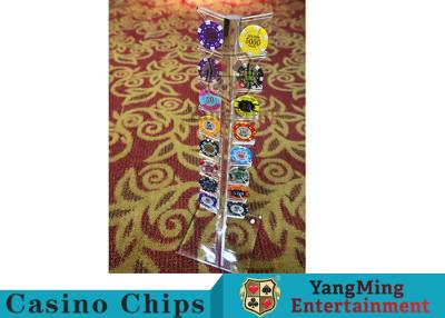 China Pôquer acrílico Chips Case Casino Chips Carrier do casino para o círculo microplaquetas de 40 - de 42mm à venda