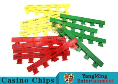 中国 バカラのカジノの火かき棒のテーブル ゲームのディーラーのホールダーは3色のSeurityのプラスチック シールを捧げた 販売のため