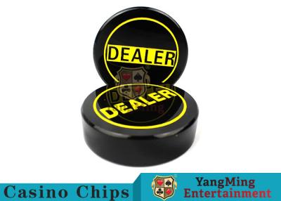 China Yellow Sculpture Texas Poker Dealer Button For Casino Poker Table Games Use Accessories Grade Acrylic 75mm Dealer Card for sale