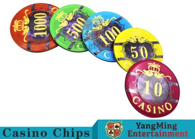 China 3.3mm Thickness Plastic Casino Poker Chip Set With 760pcs In An Inner Box for sale