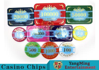 Китай Изготовленный на заказ акриловый набор микросхем покера казино, новый покер стиля установил с пронумерованными обломоками продается
