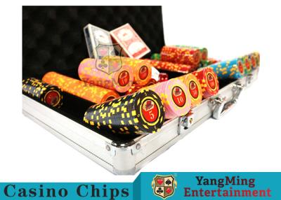 China 10,000Pcs 11.5g Clay Poker Chip Sets With Aluminum Case For Gambling Games for sale