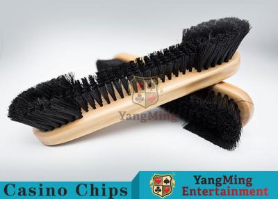 China Casino Table Maple Wood Brush Dedicated Table Layout Cleaning Brush For Casino Gambling Poker Games for sale
