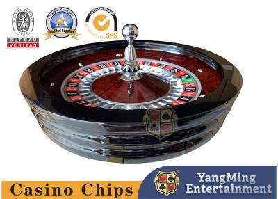 Chine American Manual Roulette Wheel Board Table du casino Texas Hold'Em Jeu rouge foncé en bois massif Diamètre 82 cm à vendre