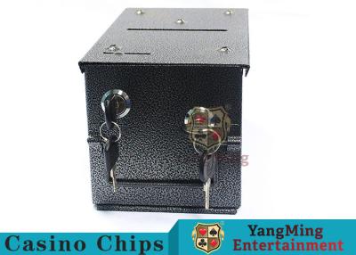 China Cierre con dos vueltas la caja del efectivo del casino del diseño con un hierro más grueso del metal para las monedas/los microprocesadores en venta