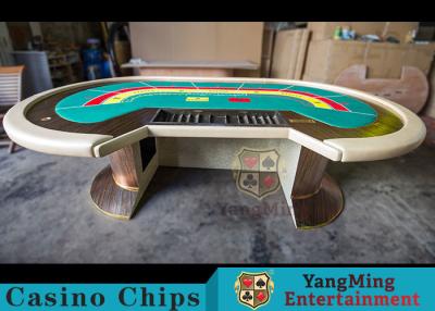 China Waterproof Casino Poker Table / Professional Poker Table With Leather Handrails for sale