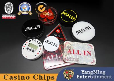 China Transparent Acrylic Dealer Brand Casino Game Accessories Texas Hold'Em Table Game for sale