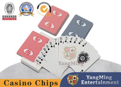 China Original customized playing cards casino professional red and blue two-color cards in stock for sale