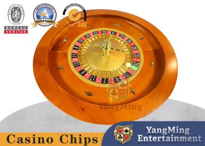 China Domestic 45cm Solid Wood Manual Roulette Casino Poker Table Game Wooden Roulette for sale