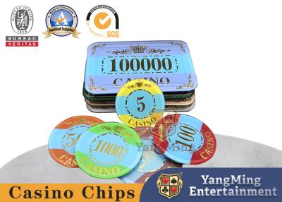 China Baccarat Texas High Temperature Gold Plated Acrylic Crystal Anti-Counterfeiting Chips for sale