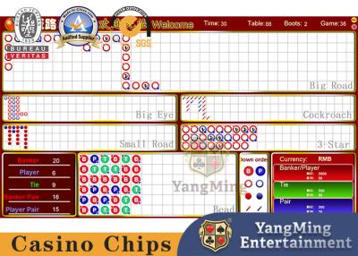 China Software de juego inglés de la tabla del póker del sistema de Reslut del bacará del casino de los accesorios electrónicos del juego en venta