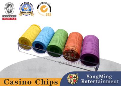 China 100pcs 40mm Ronde Vormspaanders 3.3mm Kaartspels van Chips Float Light Casino Chip Tray Without Cover Suitable For Te koop