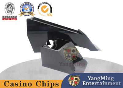 China All Black Acrylic Casino Table Black Jack Niuniu 1 Deck Poker Table Desktop Card Dealer for sale