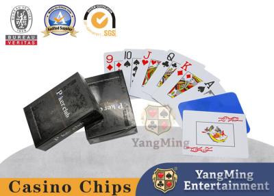 China PVC Plastic Large Print 280gsm Black Box Poker Playing Card For Texas Poker Game for sale