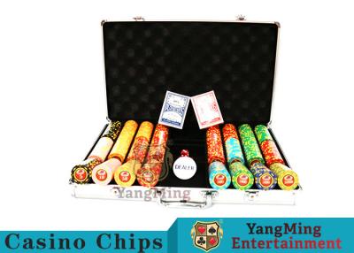 China Texas Poker Chip Set / 11.5g Clay Casino Chip With Aluminum Case for sale
