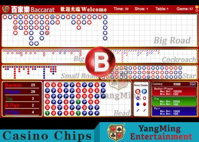 China Baccarat Reslut Electronic System Casino Game Accessorries English Gambling Poker Table Software for sale