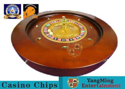 China VIP Club Dedicated 32inch 50cm Wooden Roulette Wheel Board , Custom British 36 Yards Manual Ball Wheel for sale