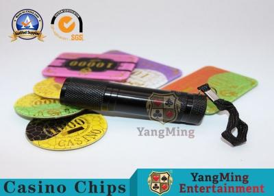 China 365 - 395nm LED Poker Chips UV Flashlight Purple Violet Light Brushed Aluminum Material for sale