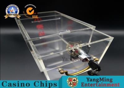 China Acrylic Clear Security Box / Playing Cards Discard Holder With Lock And Key for sale