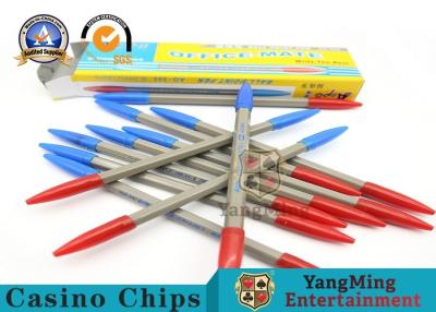 China Plastik- und Bambusbakkarat-spielende Systeme, Kasino-offizielle doppelte Farbseiten befeuchten Kugelschreiber zu verkaufen