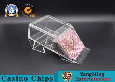 China Durable 1 Deck Casino Card Shoe , Black Or Clear Color Gambling Dedicated Acrylic Shoes for sale