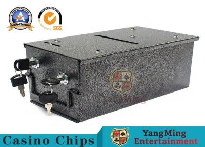 China Tamanho 225*123*120mm da caixa do suporte do descarte do metal da plataforma do tampo da mesa 8 do pôquer da bacará do casino à venda