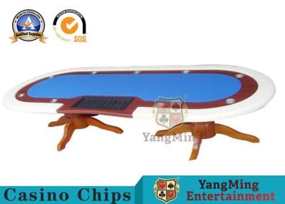 China 10 Player Deluxe Speed Poker Table Poker Table Custom Cloth With Marble Finish for sale